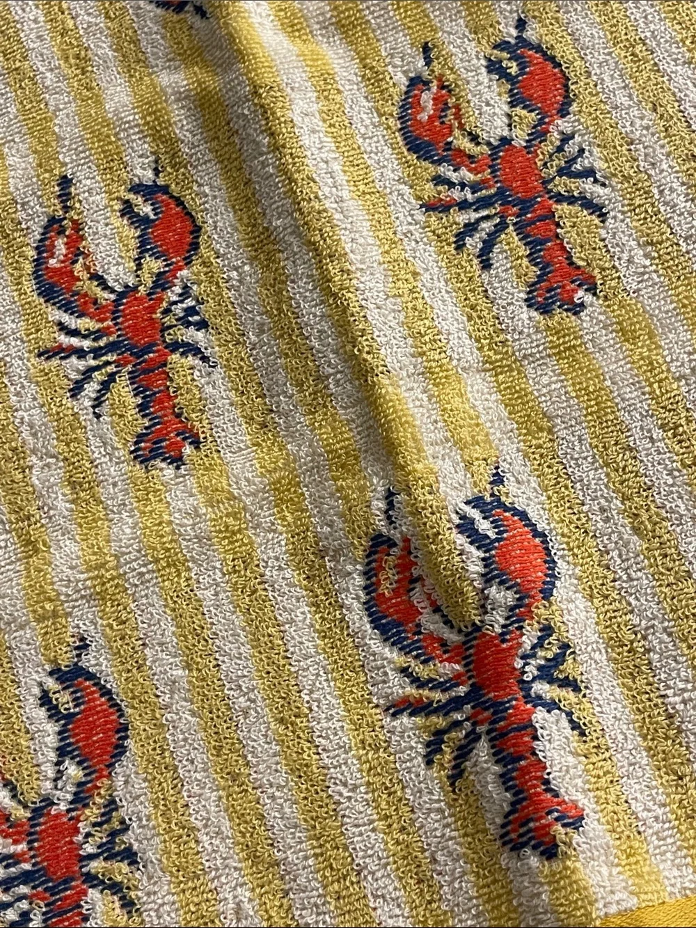 Striped Lobster Cotton Icon  Hand Towel from Anthropologie